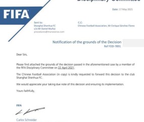 开云体育app官网下载地址-申花又交"学费"？ 前任洋帅上告FIFA胜诉近1亿赔偿